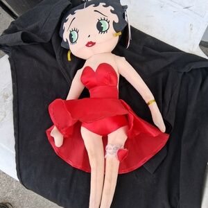Red Dress Doll with Black Hair